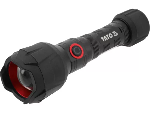 YATO Akumulátorová LED baterka 1000 lm s USB-C nabíjaním a pogumovaným hliníkovým telom (YT-085614)