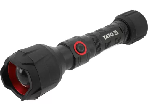 YATO Akumulátorová LED baterka 1000 lm s USB-C nabíjaním a pogumovaným hliníkovým telom (YT-085614)