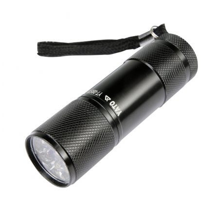 YATO HLINÍKOVÁ LED baterka, 9 LED, ČIERNA (YT-08570)