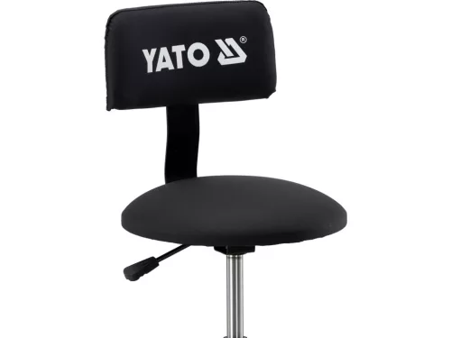 YATO otočná dielenská stolička s nastaviteľnou výškou a operadlom (YT-08785)