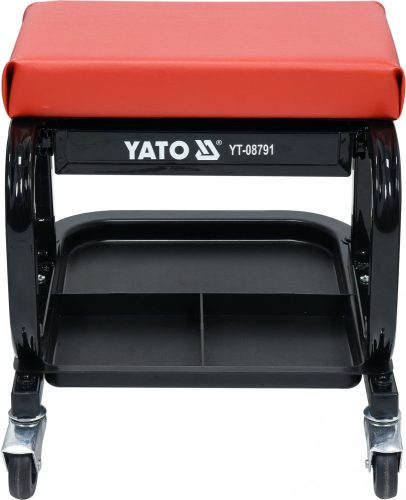 YATO DIELENSKÁ TABURETKA SO ZÁSUVKOU NA KOLIESKACH OBŠITÁ VINYLOM  (YT-08791)