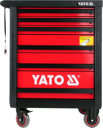 YATO Skrinka dielenská pojazdná 6 zásuviek červená (YT-0902)