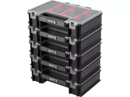 YATO SYSTÉMOVÝ BOX NA NÁRADIE S ORGANIZÁTORMI 5KS (YT-09163)