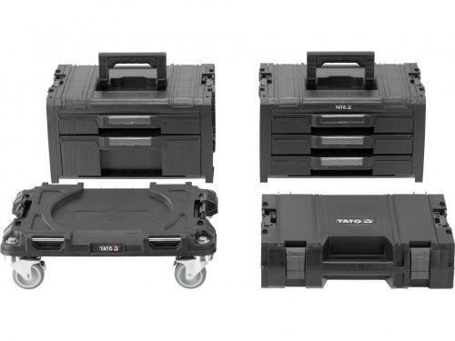 YATO Štvordielna mobilná dielňa – multifunkčný dielenský vozík a organizér (YT-09191)