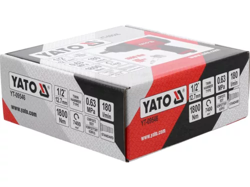 YATO PNEUMATICKÝ RÁZOVÝ UŤAHOVAČ 1/2" 1800NM (YT-09546)