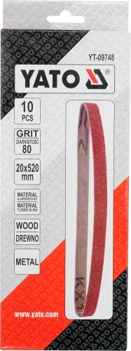 YATO Brúsny pás P80, 20x520mm 10ks (YT-09748)
