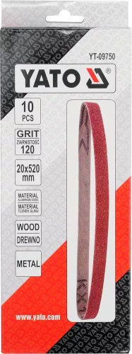 YATO Brúsny pás P120, 20x520mm 10ks (YT-09750)