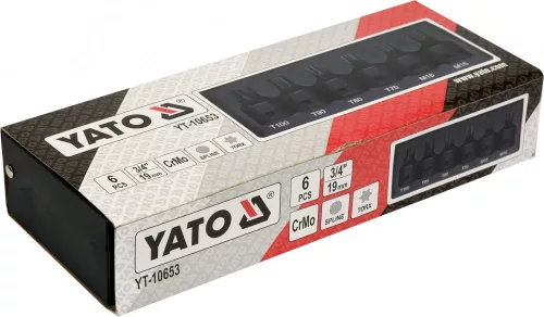 YATO SADA PRÍKLEPOVÝCH KĽÚČOV 6 KS 3/4" (YT-10653)