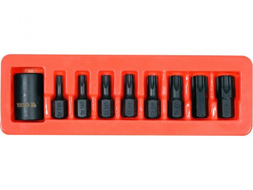 YATO 9Sada bitov rázových TORX s nadstavcom 1/2", 9ks (YT-10664)