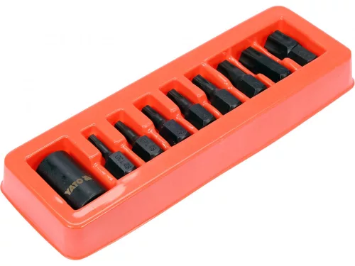 YATO 9Sada bitov rázových TORX s nadstavcom 1/2", 9ks (YT-10664)