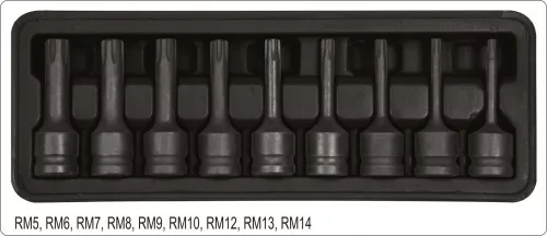 YATO SADA ZÁSUVKOV NÁRAZOVÝCH BITOV RIBE 1/2" 9KS (YT-10681)