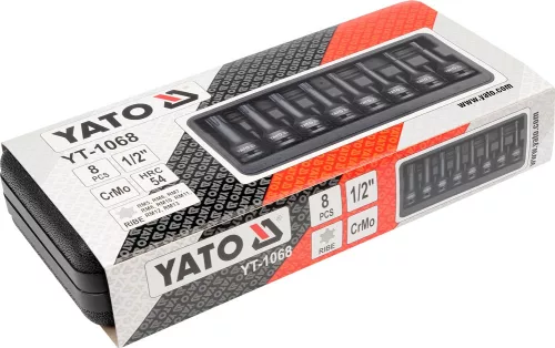 YATO Súprava nástrčných kľúčov 1/2" Ribe, 8ks (YT-1068)