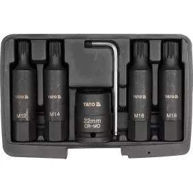   YATO Sada nadstavcov 3/4" rázové 6 ks M12-M18 vícezubé CrMo (YT-1157)