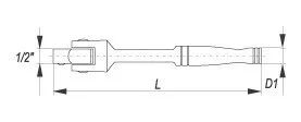 YATO Račňa 1/2" otočná 457 mm (YT-1242)