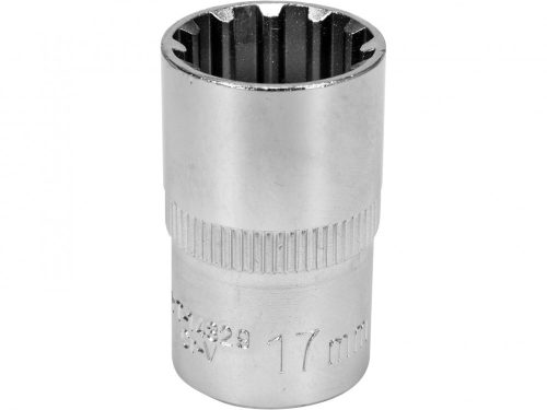 YATO Drážkovaná objímka 17 mm 1/2" 38 mm blister (YT-14829)