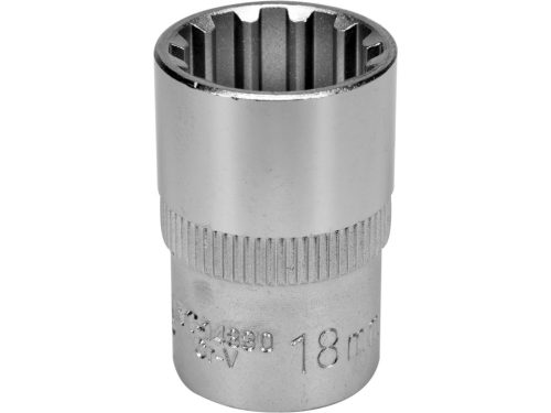 YATO Drážkovaná hlava YATO 1/2" M18 x 38 mm CrV (YT-14830)