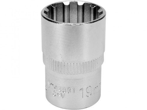 YATO Drážkovaná hlava YATO 1/2" M19 x 38 mm CrV (YT-14831)
