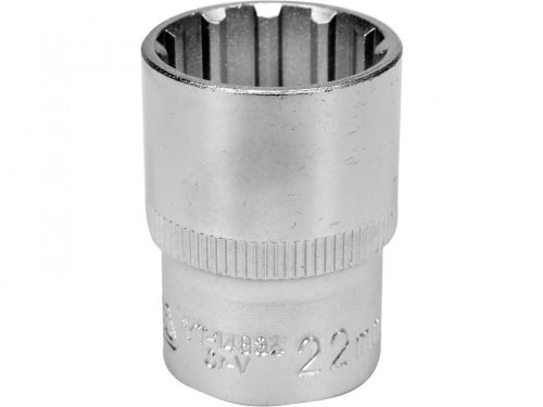 YATO Drážkovaná hlava YATO 1/2" M22 x 38 mm CrV (YT-14834)