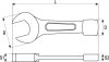 YATO Kľúč maticový plochý rázový 27 mm (YT-1615)