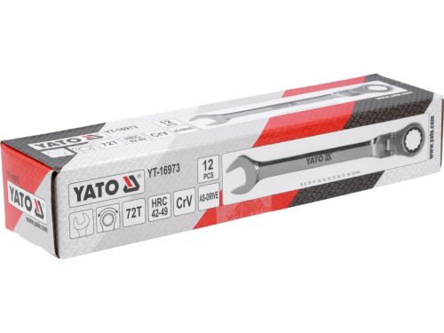 YATO Sada 12 kombinovaných kľúčov s račňou a kĺbom  (YT-16973)
