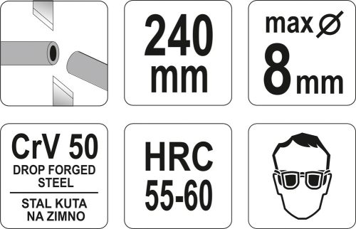 YATO Kliešte štípacie bočné 240 mm (YT-1968)