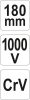 YATO Kliešte kombinované 180mm VDE (1000V) (YT-21152)