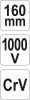YATO Kliešte predĺženej rovné 160mm VDE (1000V) (YT-21154)
