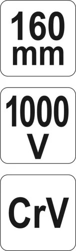YATO Kliešte predĺženej rovné 160mm VDE (1000V) (YT-21154)