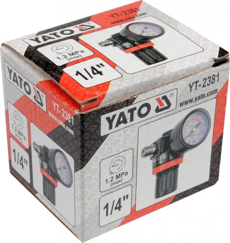 YATO Regulátor tlaku vzduchu 1/4", max. 1,2MPa (YT-2381)