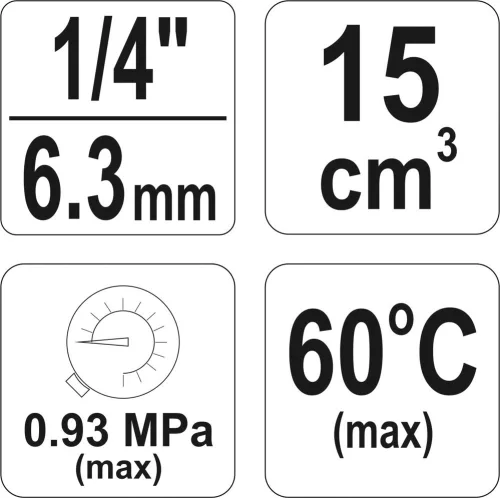 YATO Regulátor tlaku vzduchu 1/4", max. 0,93MPa, s filtrom (15ccm) (YT-2382)