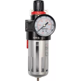   YATO Regulátor tlaku vzduchu 1/2", max. 0,93MPa, s filtrom (90ccm) (YT-2383)