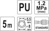 YATO Hadica vzduchová špirálová PU 5,5x8mm, 5m (YT-24201)