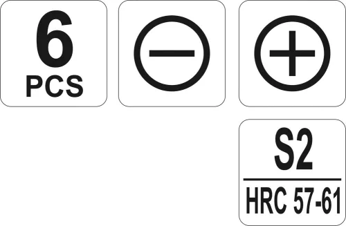 YATO Skrutkovače jemné sada 6ks, 1.4,2,2.4, PH00, PH0, PH1 (YT-25861)