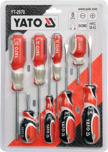 YATO Sada skrutkovačov 8 ks magnetické (YT-2670)