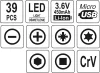 YATO Presný aku skrutkovač 3.6V SET 39ks (YT-27930)