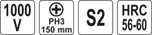 YATO Skrutkovač krížový PH3 x 150 mm izolovaný 1kV (YT-2824)