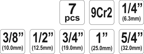 YATO Ručná račňová závitnica na rúry 1/4”–1-1/4”, 7 dielov (YT-2900)