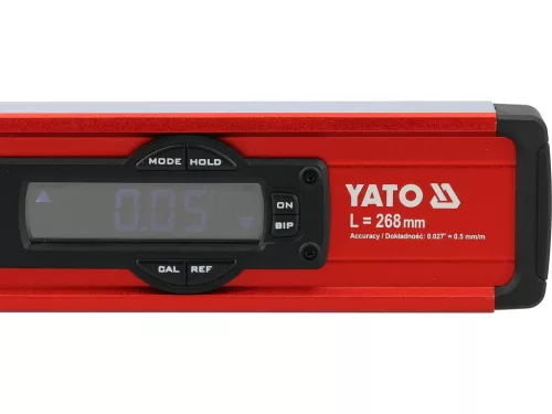 YATO Mini digitálna vodováha so silným magnetom, 268 mm (10,5") (YT-30396)