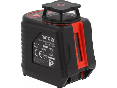 YATO Zelený krížový laser, 5 čiar, samonivelačný, dosah 25 m (YT-30428)
