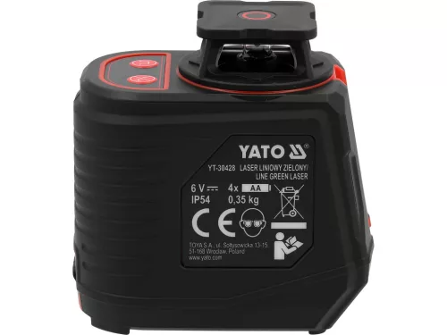 YATO Zelený krížový laser, 5 čiar, samonivelačný, dosah 25 m (YT-30428)
