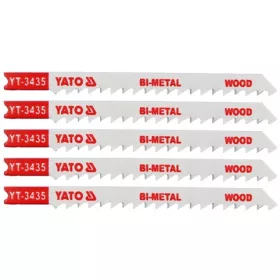   YATO List pílový do priamočiarej píly 100 mm na drevo TPI6 5 ks Bi-Metal (YT-3435)