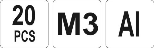 YATO Nitovacie matice hliníková M3, 20ks (YT-36451)