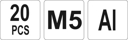 YATO Nitovacie matice hliníková M5, 20ks (YT-36453)