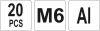 YATO Nitovacie matice hliníková M6, 20ks (YT-36454)