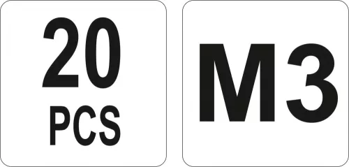 YATO Nitovacie matice oceľová M3, 20ks (YT-36470)