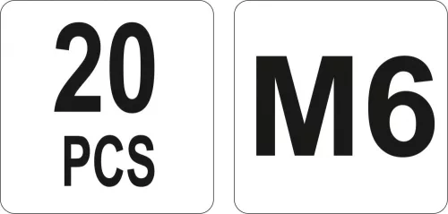 YATO Nitovacie matice oceľová M6, 20ks (YT-36473)