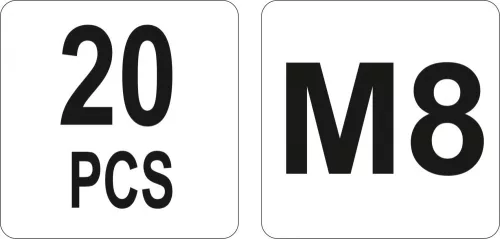 YATO Nitovacie matice oceľová M8, 20ks (YT-36474)