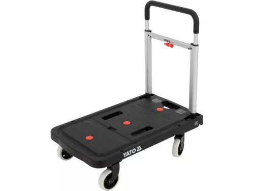 YATO skladací prepravný vozík, nosnosť 137 kg, brzdené TPR kolieska (YT-37417)