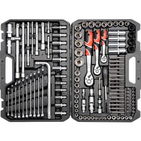   YATO Gola sada 1/2", 3/8", 1/4" + príslušenstvo 128 ks (YT-38872)