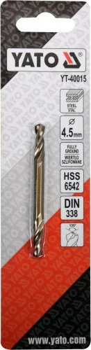 YATO DVOJNÁSOBNÝ KOVOVÝ SKRUTOVÝ VRTÁK 4,5MM (YT-40015)